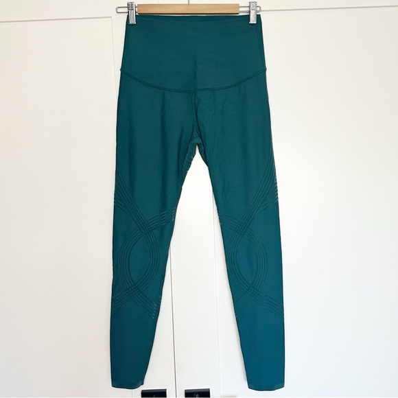 Fanka Full length Body sculpt Teal Patterned Leggings Medium? reversible tights - Picture 8 of 16